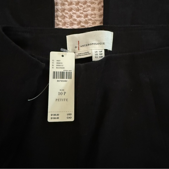 Anthropologie High-Rise Flare Linen Pants Black 10P | NWT $138 Trousers - Picture 5 of 11